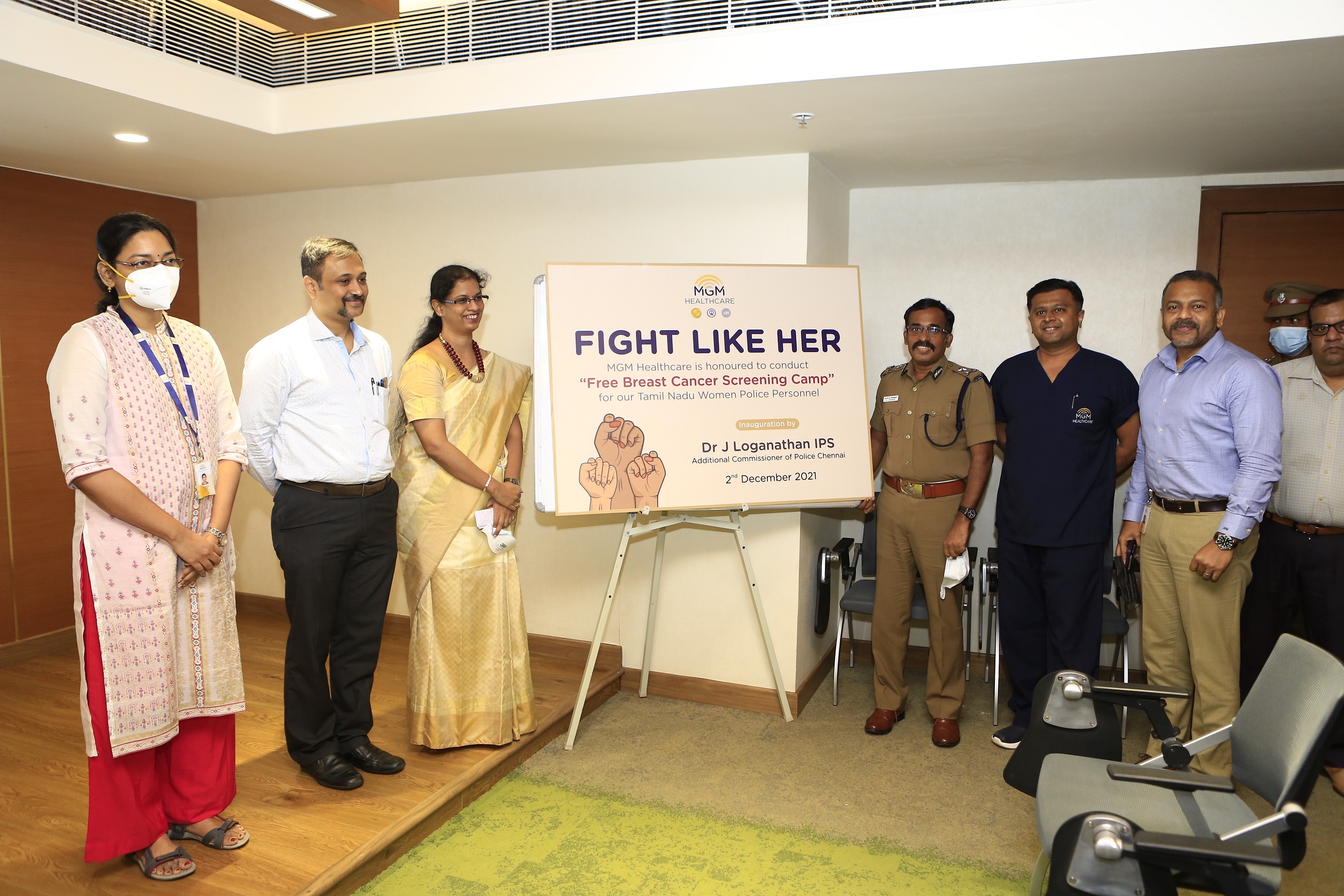 MGM HEALTHCARE ORGANISES BREAST CANCER SCREENING AND AWARNESS CAMP FOR GREATER CHENNAI POLICEWOMEN