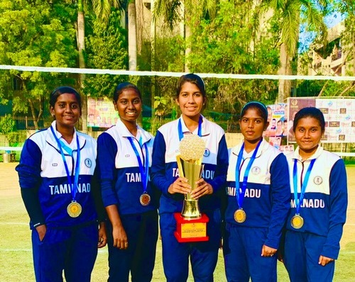 VELAMMAL’S THROWBALL TEAM EXCELS IN THE NATIONAL LEVEL TOURNEY 