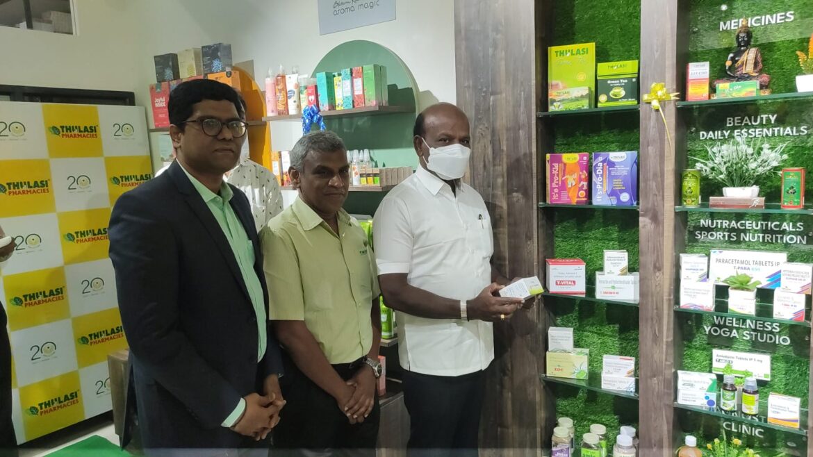 Ma.Subramanian Minister for Health Inaugurated Thulasi Pharmacy’s WellnessConceptStore @Eldams Road