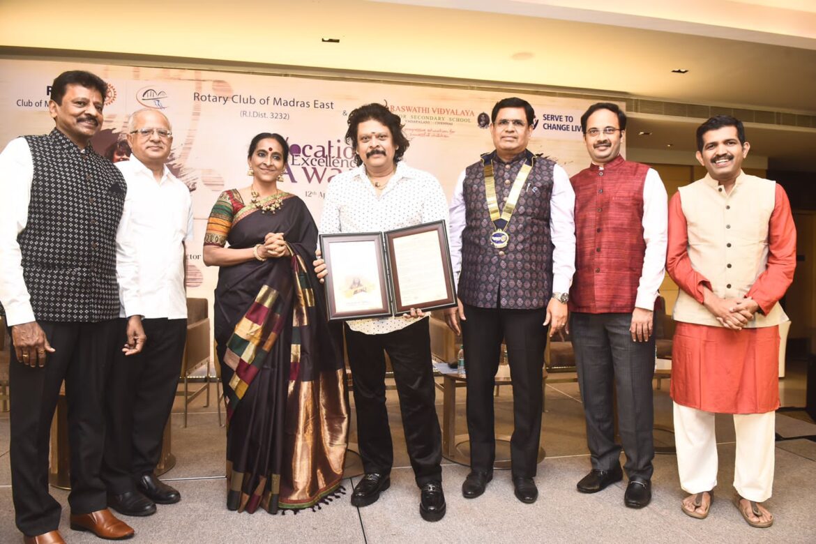 Rotary Club of Madras East presents the ‘Vocational Excellence Award 2022′  