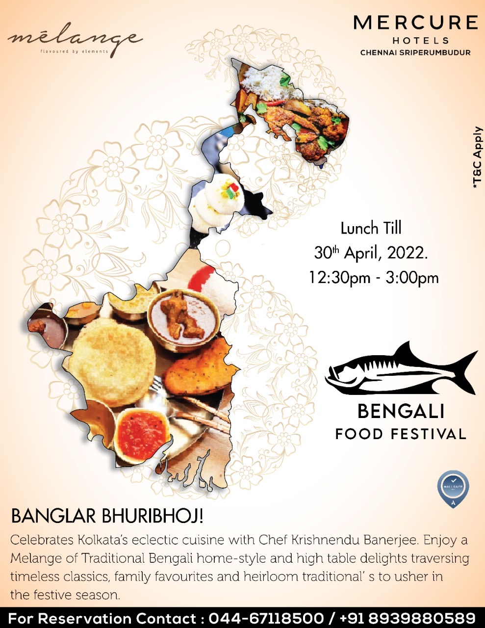 Mercure Chennai Sriperumbudur presents ‘Banglar Bhuribhoji’ an exquisite ‘Bengali Food Festival’ from April 10th to 30th April 2022 