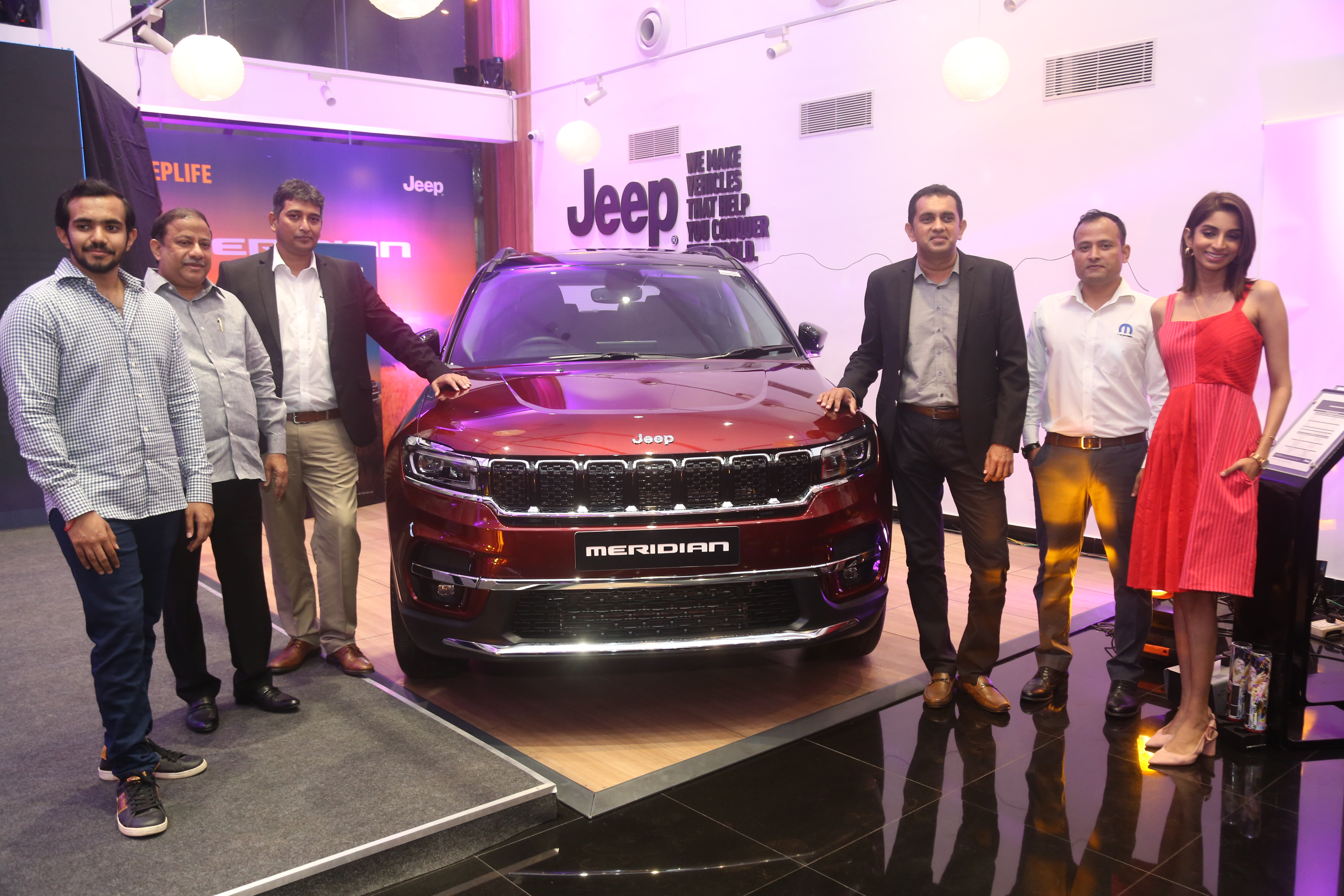 Jeep brand India Head Mahajan, Venket Teja and Actress Sahitya launches the most awaited all new Jeep Meridian at INR 29.90 Lakhs (Ex – Showroom) 