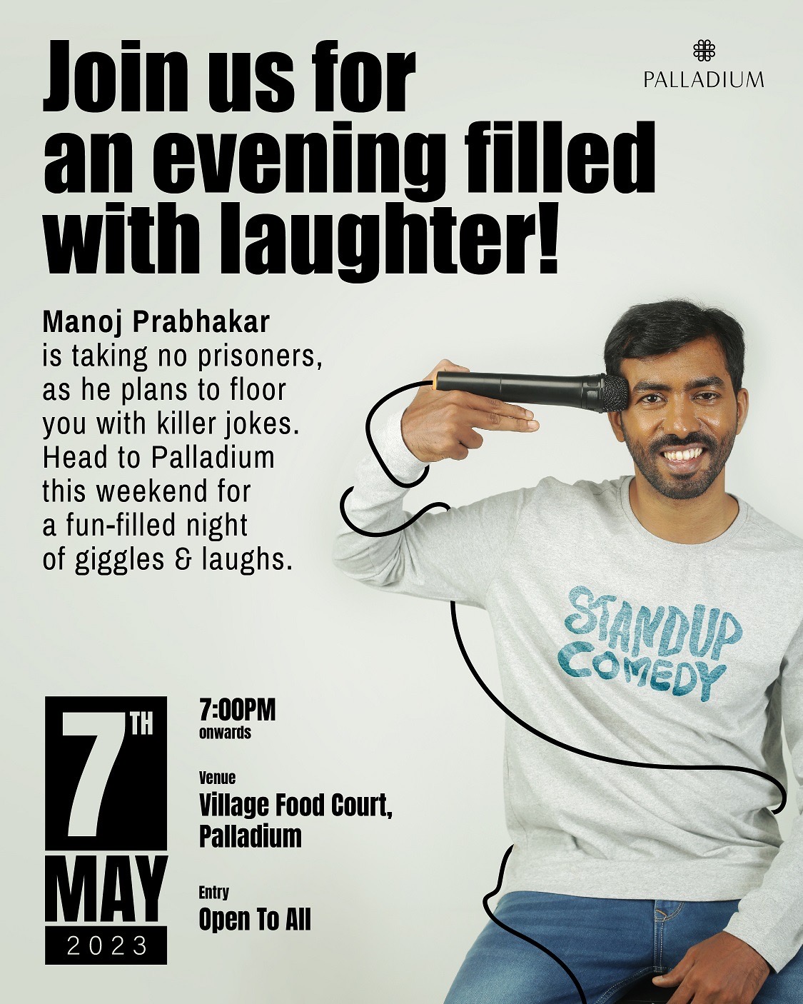 Phoenix MarketCity to Host a LaughterRiot this World Laughters Day Ft.Standup  Comedian Manoj Prabakar