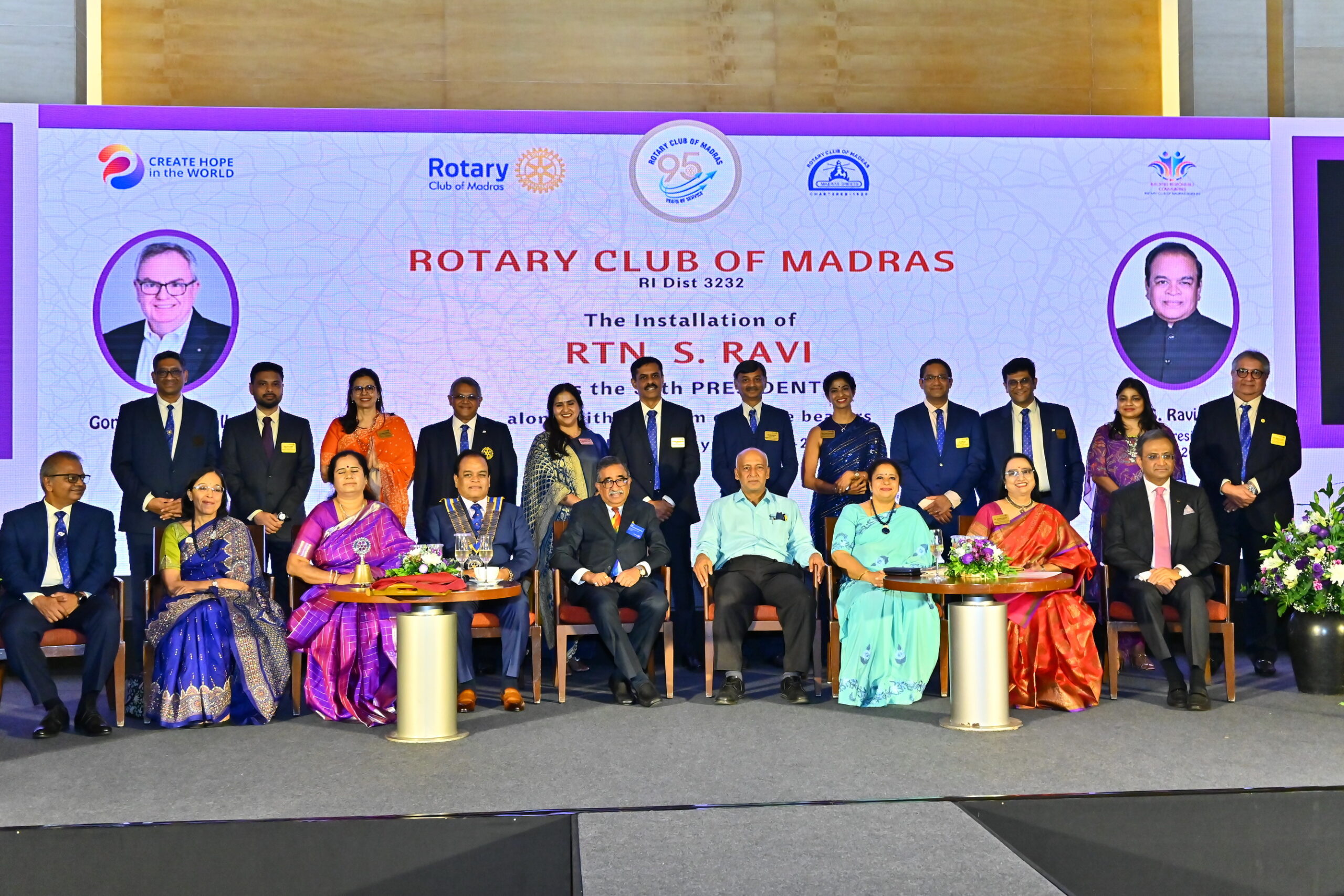 Rtn. Ravi Sundaresan takes over as 95th President of Rotary Club of Madras