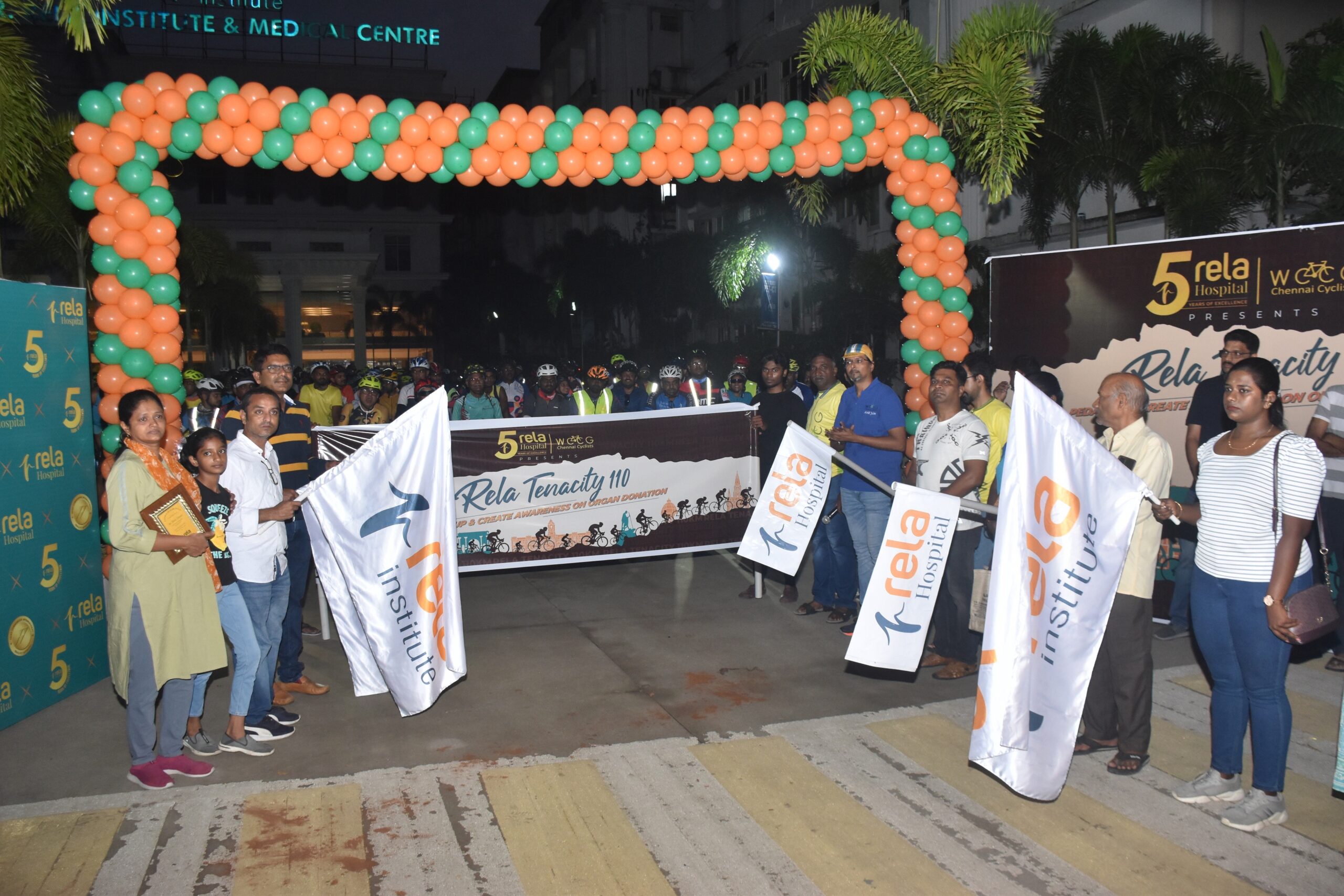 500 cyclists participate in Cyclothon by Rela Hospital and Chennai Cyclists to create awareness about organ donation