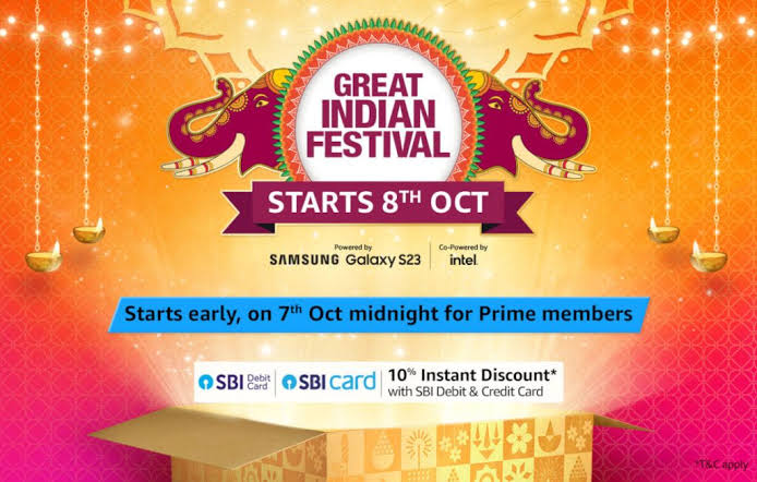 Get ready to celebrate festivities with Amazon Great Indian Festival 2023 starting 8th Oct 2023