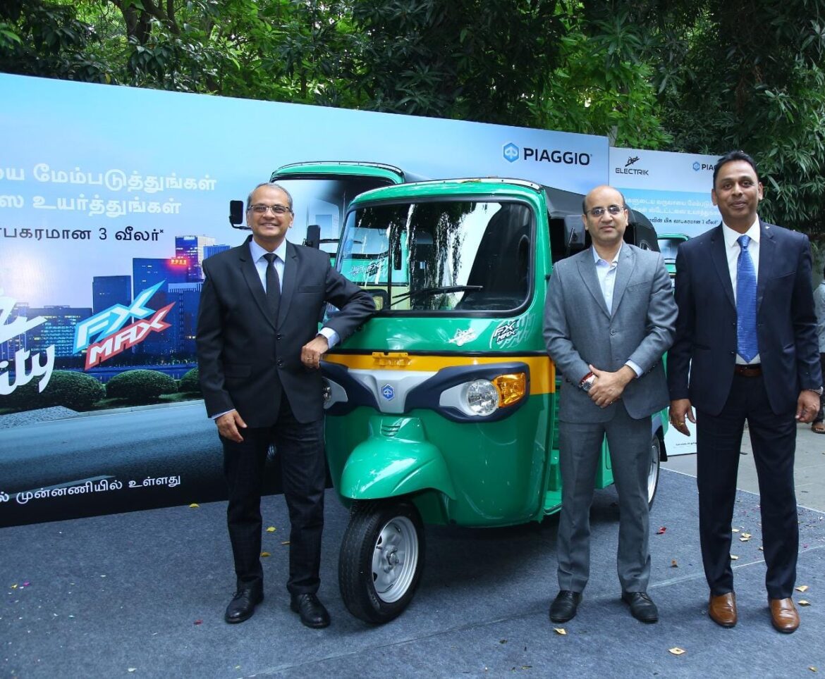 TN gets its first electric rickshaw as Piaggio launches the Apé E-city FX NE Max passenger 3-wheeler EV