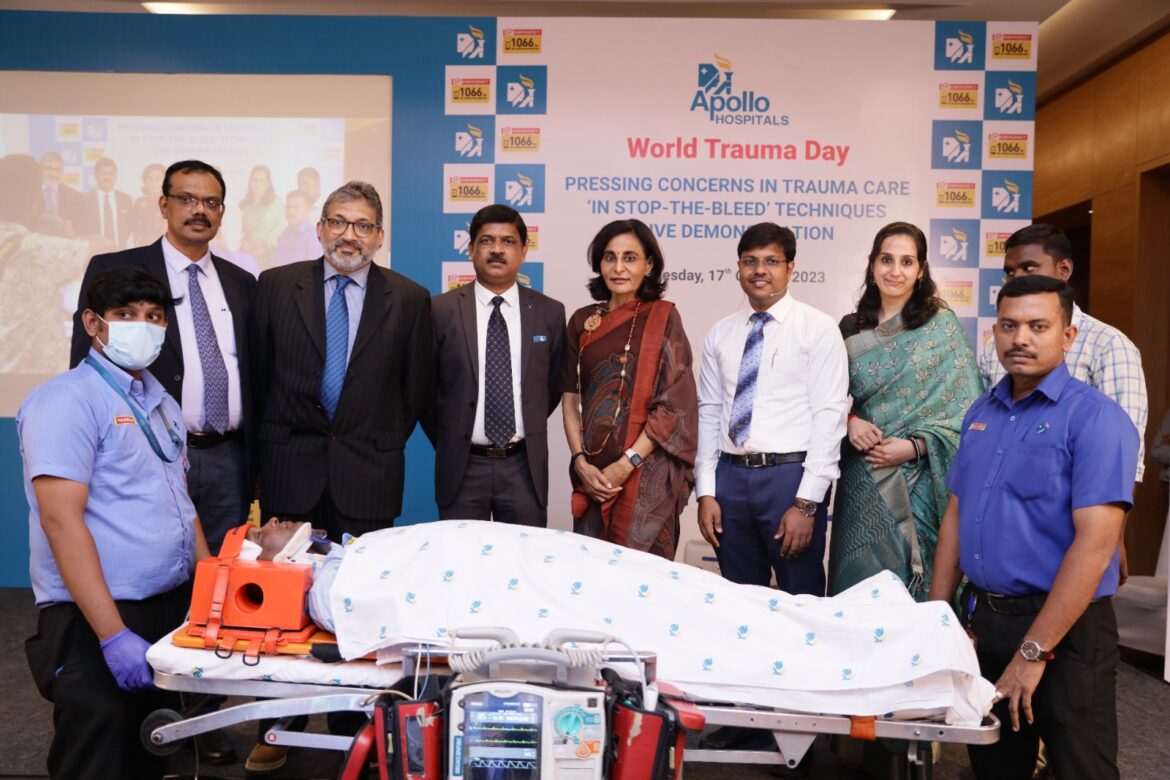 Apollo Hospitals calls for awareness on Stop the Bleed Techniques on World Trauma Day​