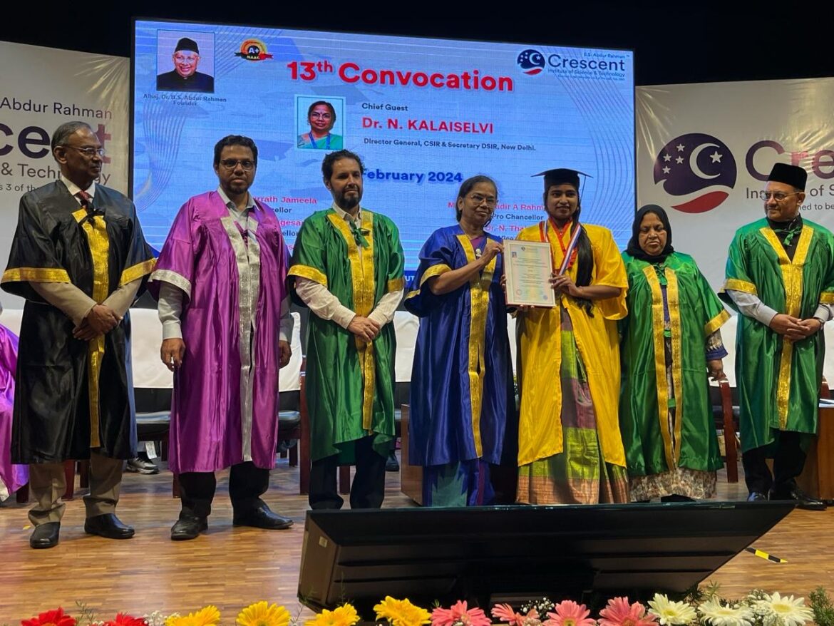 13th Convocation held at B. S. Abdur Rahman Crescent Institute of Science and Technology