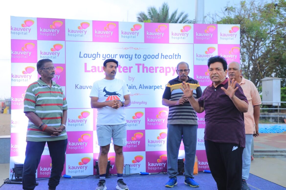 Laughter Yoga Therapy by Kauvery Hospital Alwarpet throws light on Stress Management, observing World Kidney Day
