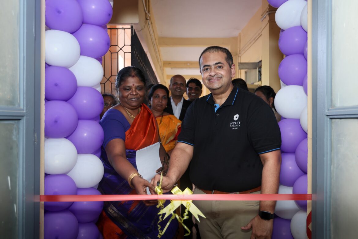 Hyatt Regency Chennai inaugurates a library for Children from donated books at Presidency Girls Higher Secondary School