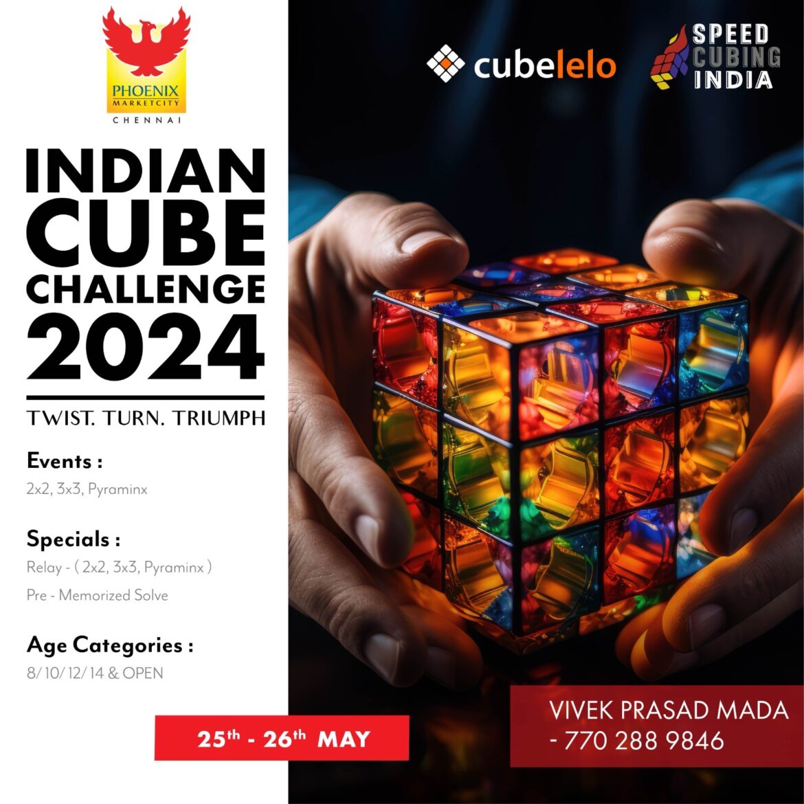 Phoenix Marketcity Chennai to Host an Exciting Indian Cube Challenge this Weekend at Holiday Land  