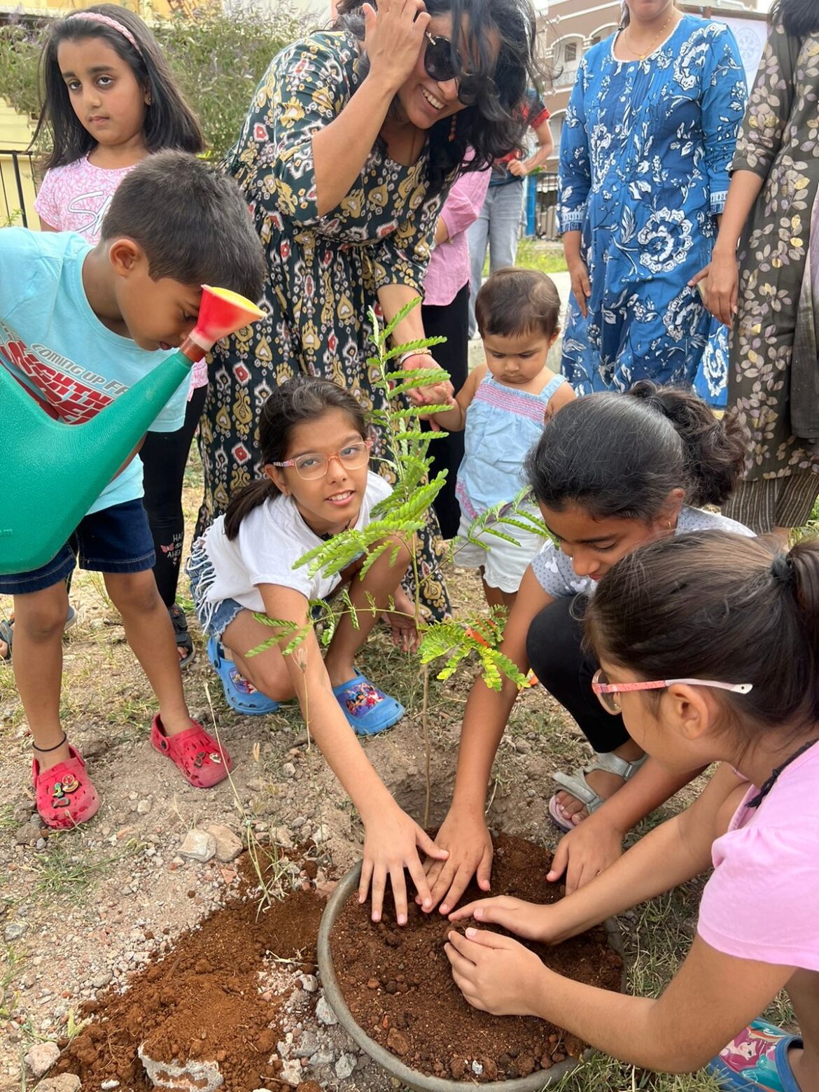Children from Coimbatore Metropolitan Ladies Circle 23 Conduct Tree Plantation Drive
