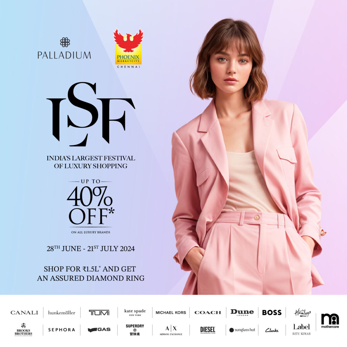 The luxury shopping festival in Palladium will be on till July 21st.