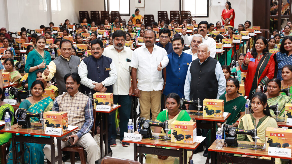 Mylapore MLA Tha. Velu Inaugurates Rotary’s Tailoring Skill Development Centre at Dr MGR Janaki College