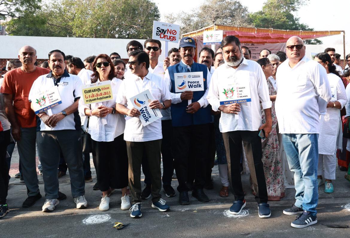 Sanghamitra ‘Peace Walk’ – Rotary International District 3234’s United Efforts with Queen Mary’s College to Combat Drug Addiction