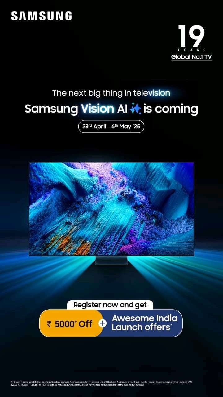 Samsung Opens Registration for its New Vision AI Televisions in India
