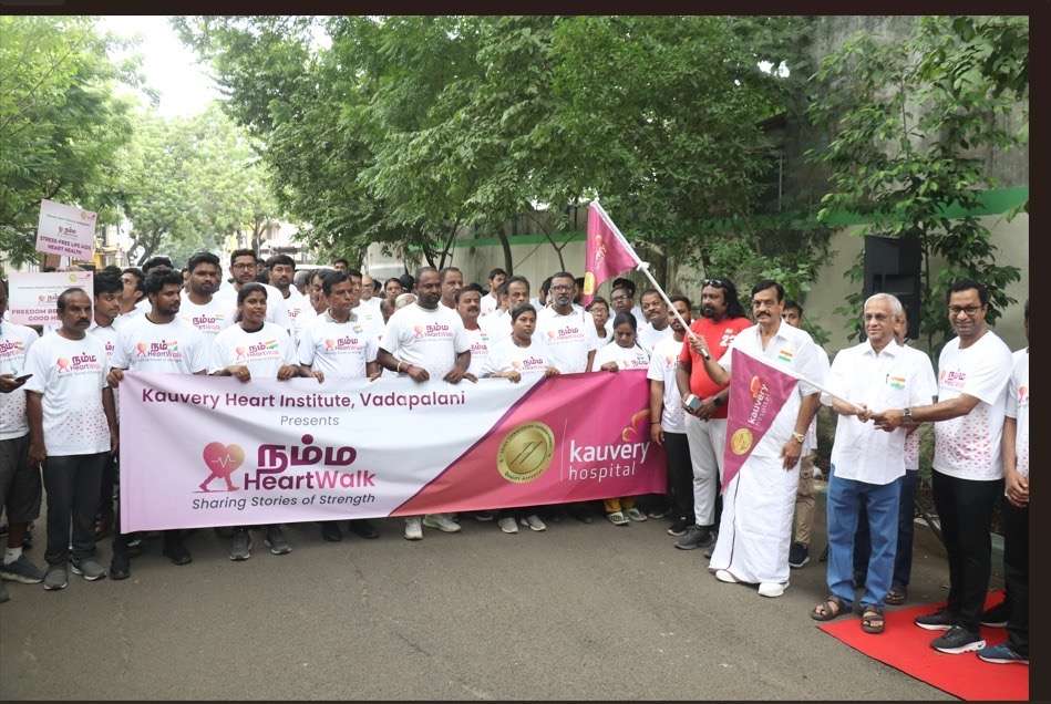 Namma Heart Walk: Kauvery Hospital, Vadapalani brings Cardiac Survivors and their Doctors together for an Independence Day Walk