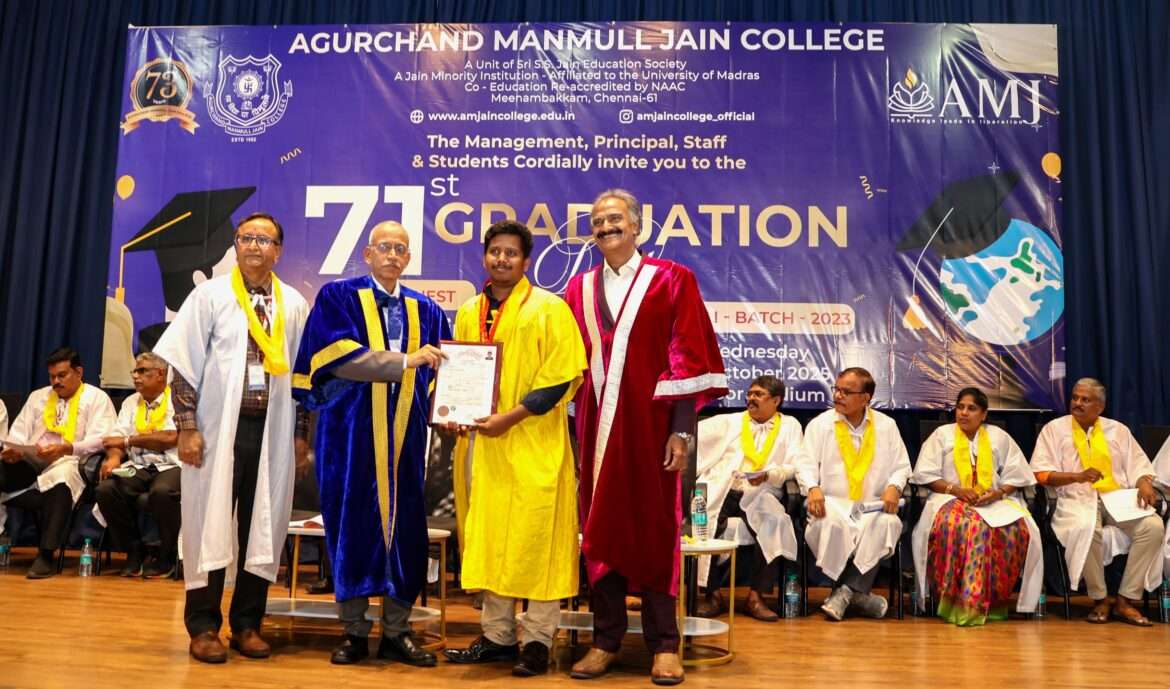 Agurchand Manmull Jain College Hosts its 71st Graduation Day Ceremony