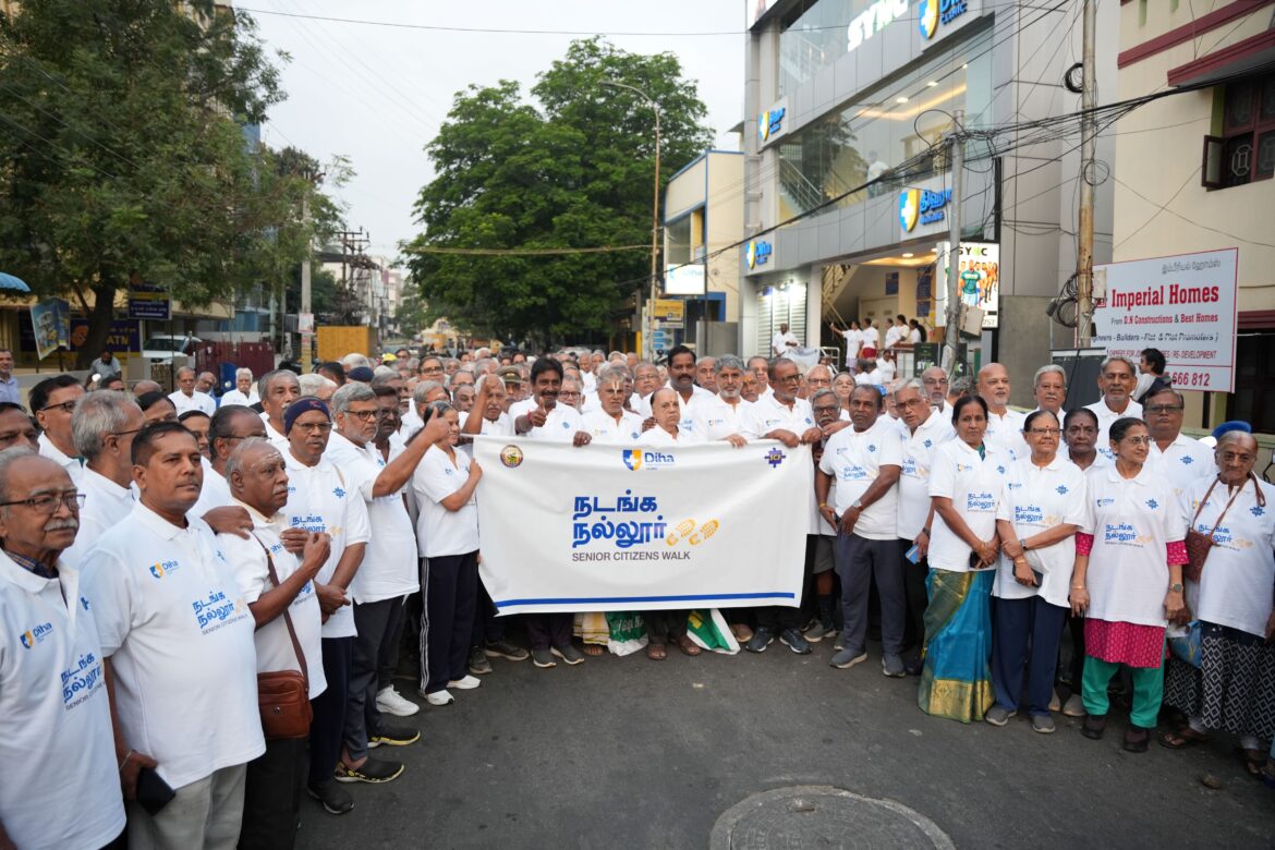 Over 300 Senior Citizens Participate in ‘Nadanga Nallur’ Walk Organized by Diha Clinic