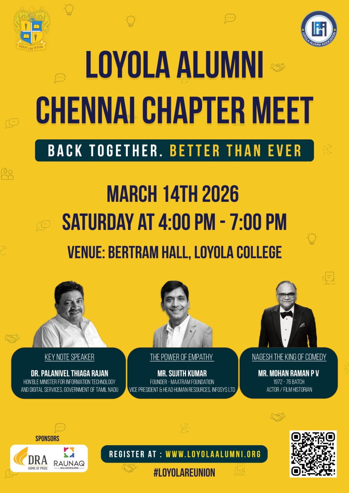 Loyola College Alumni Association , Chennai Chapter Launches Year-Long Programs