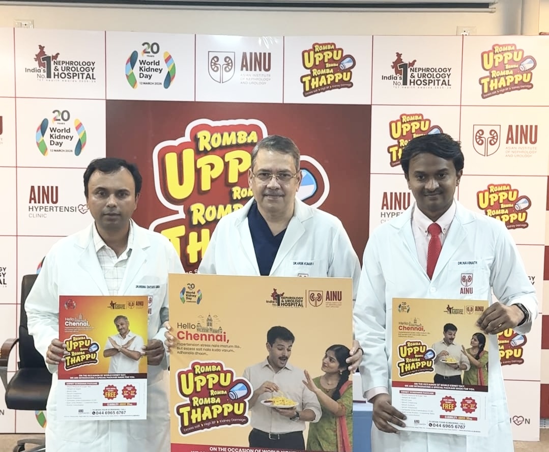 AINU Launches “Romba Uppu… Romba Romba Thappu” Campaign to Raise Awareness on Salt Consumption and Kidney Health