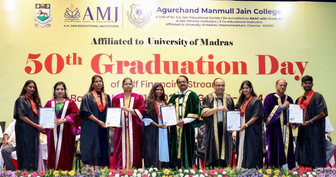 A.M. Jain College Hosts 50th Graduation Day; 1,461 Students Graduate