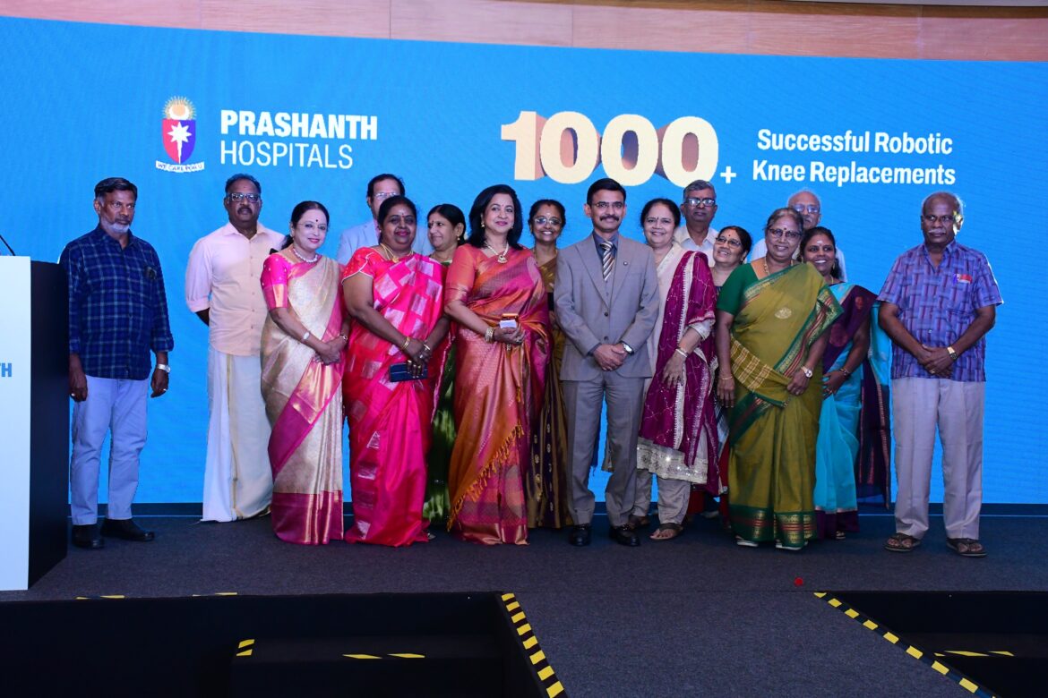 City-Based Orthopaedic Surgeon Honoured as South India’s First to Complete 1,000 Successful Robotic Knee Replacement Surgeries 