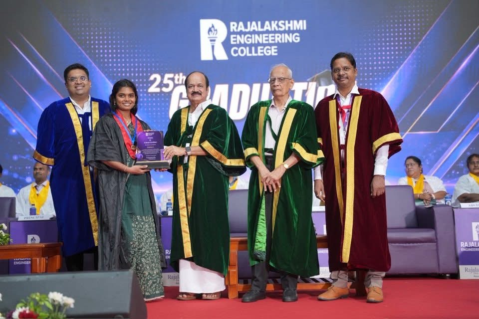 Rajalakshmi Engineering College Celebrates 25th Graduation Day; 1,968 Students Receive Degrees