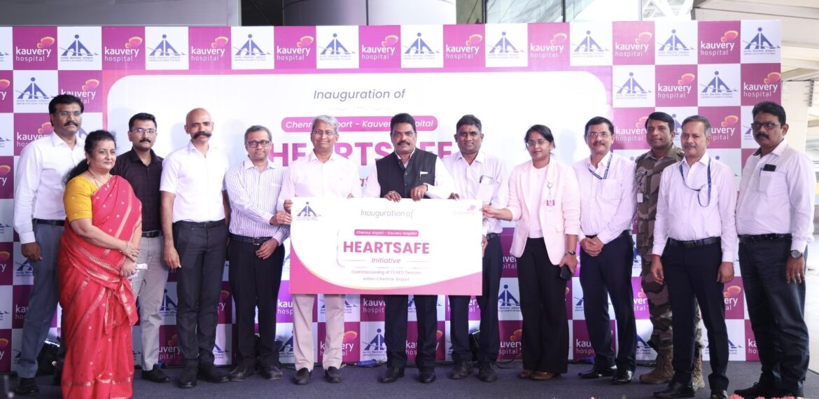 Kauvery Hospital Strengthens Emergency Cardiac Response at Chennai International Airport with Installation of (AED)